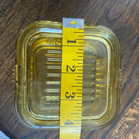 Vintage Federal Depression Glass Refrigerator Box Yellow - Picture 6 of 8